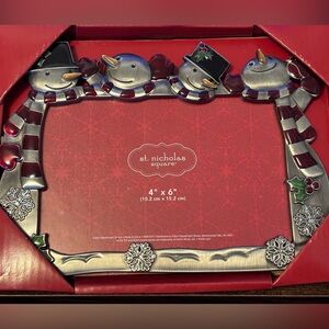 St. Nicholas Square Snowman Picture Frame NIB